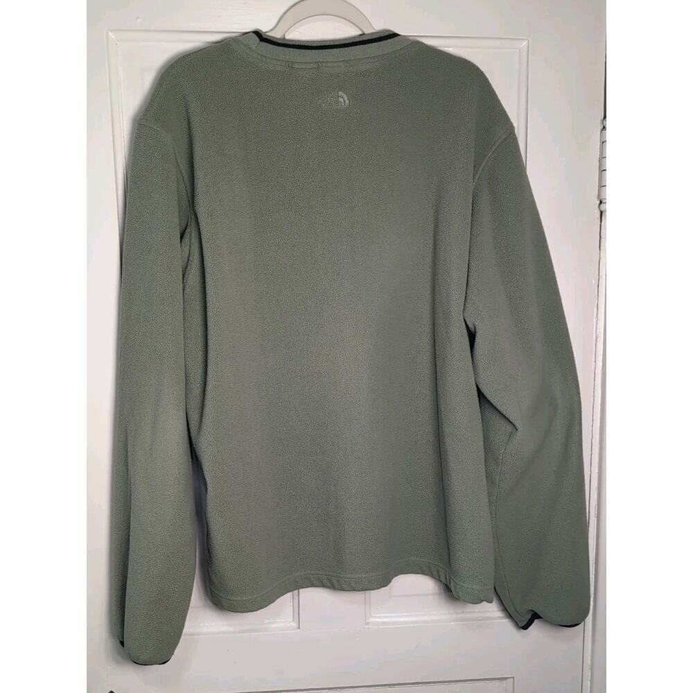 VTG The North Face Fleece Sweater Men's L Green Crew Neck Sport Outdoor(991) - Picture 6 of 6